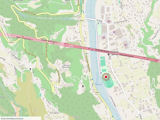 Mappa con la posizione del Campo Zaccari in Via Braie 243 a Camporosso